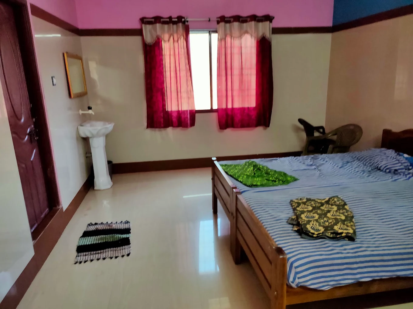 Classic bedroom with window and seating